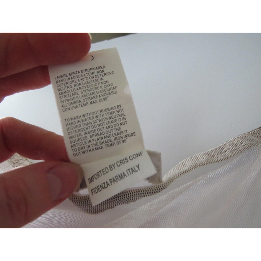 Vintage Pinko Italian 90s Silk Blend Embroidered Beaded Mesh Cami Made in Italy - Picture 9 of 11